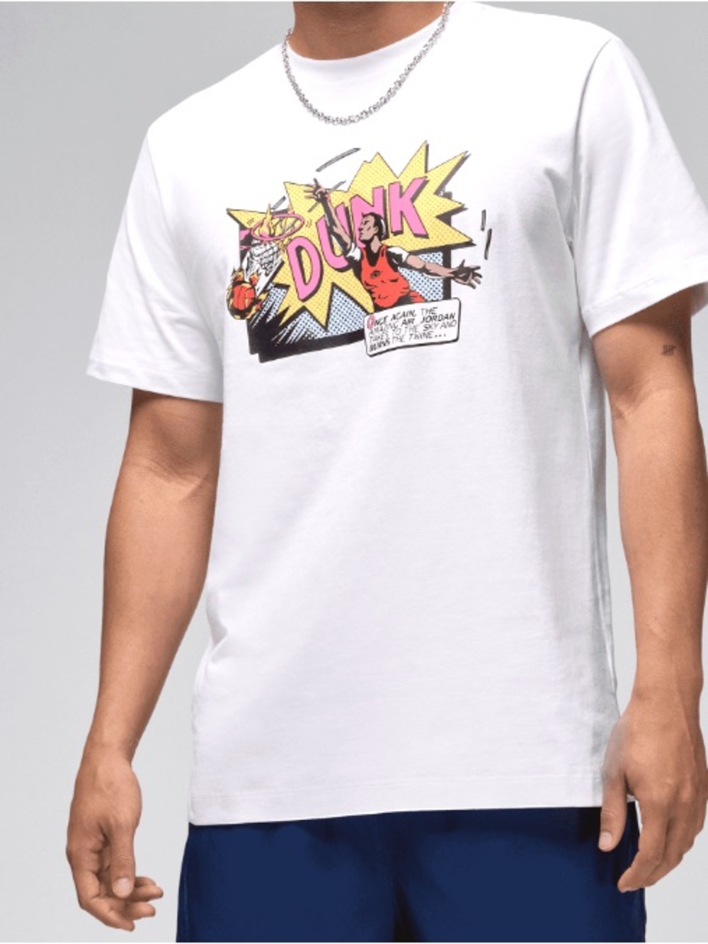Nike Air Jordan Off Court Essentials DUNK Graphic White T-Shirt Mens Large